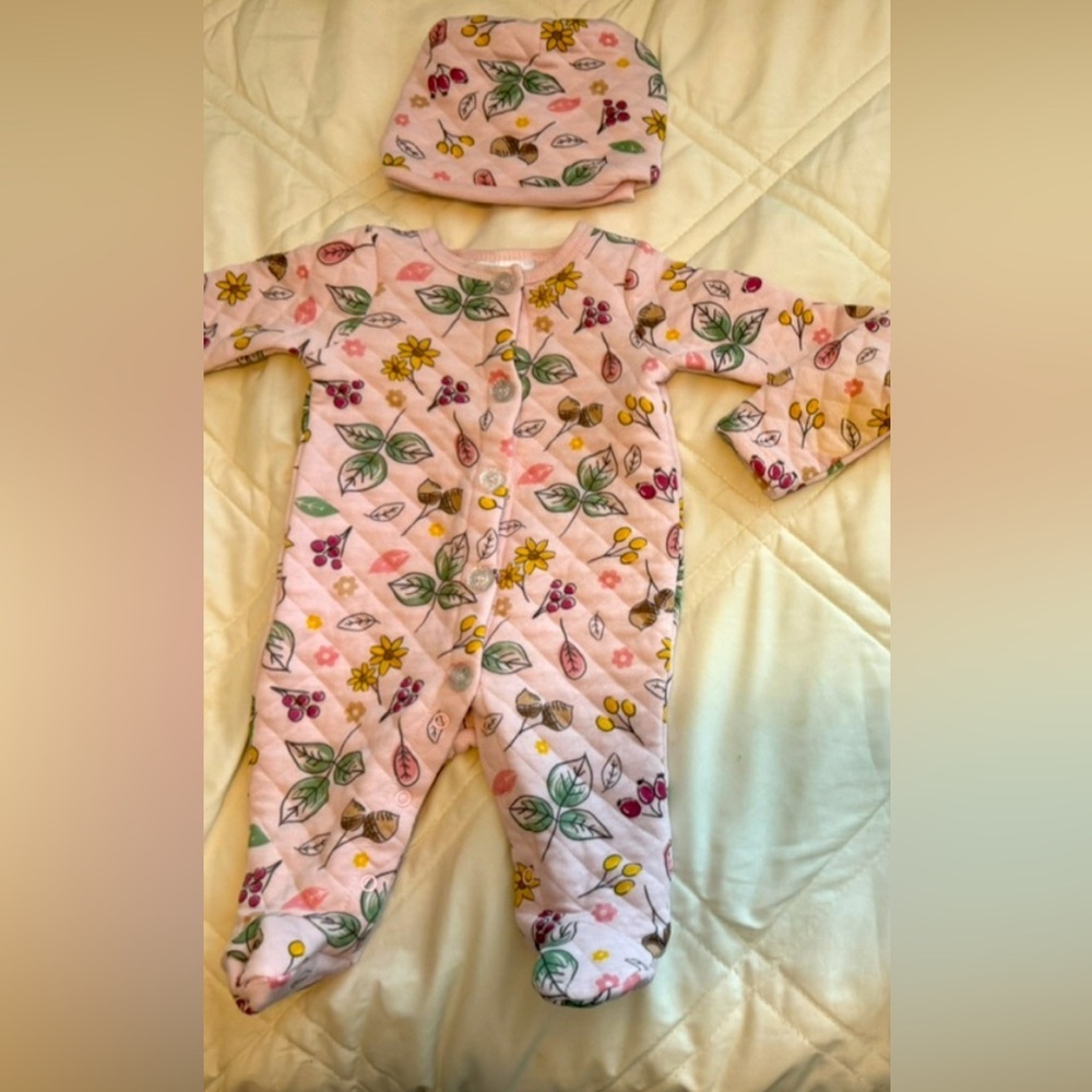 FALL LEAVES 🍁 Baby Outfit with Matching Hat